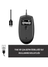 MS101 USB Kablolu 1200DPI 3 Tuşlu Optik Mouse - PC, Mac, Dizüstü Bilgisayar ile Uyumlu, Tak Çalıştır Kolay Bağlantı, Sağ ve Sol Elle Kullanıma Uygun, Kompakt Mouse Siyah