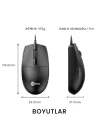 MS101 USB Kablolu 1200DPI 3 Tuşlu Optik Mouse - PC, Mac, Dizüstü Bilgisayar ile Uyumlu, Tak Çalıştır Kolay Bağlantı, Sağ ve Sol Elle Kullanıma Uygun, Kompakt Mouse Siyah