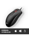 MS103 USB Kablolu 1000DPI 3 Tuşlu PC, Mac, Dizüstü Bilgisayar ile Uyumlu Optik Mouse Siyah