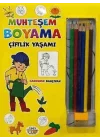 Muhteşem Boyama - Çiftlik Yaşamı + 6lı Boya Kalemi