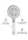 Multi 6 Fonksiyonlu Spa Etkili Filtreli Duş Başlığı Yüksek Basınçlı Su Tasarruflu Klor ve Kireç Önleyici El Duşu, Handshower (Art Deco)