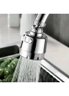 Musluk Başlığı - 3 Kademeli Musluk Başlığı - Krom 360 Derece Musluk Başlığı