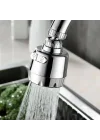 Musluk Başlığı - 3 Kademeli Musluk Başlığı - Krom 360 Derece Musluk Başlığı
