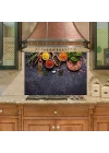 Mutfak Duvar Tezgah Arası Ocak Arkası Sticker Kaplama Herbs Spices