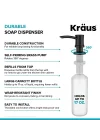 Mutfak Sabunu ve Losyon Dispenseri Mat Siyah, KSD-54MB