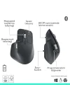 MX Master 3S Bluetooth Edition Performans Kablosuz Mouse, 8.000 DPI, Sessiz, Ergonomik, Ultra Hızlı Kaydırma, Çoklu Cihaz Özelliği, Bluetooth, Logi Bolt USB Alıcı, Siyah