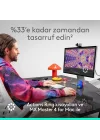 MX Master 4 Mac için Dokunsal Geri Bildirim Özellikli Kablosuz Mouse, Bluetooth, Ultra Hızlı Kaydırma, Çoklu Cihaz Özelliği, 8000 DPI, Optik Sensör, Sessiz, Açık Gri