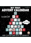 My First Advent Calendar, High Contrast Baby Book for Newborns, 0-12 Months: Christmas Countdown Calendar for New Babies | Black and White Baby Book from Birth | Visual Stimulation Images