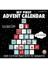 My First Advent Calendar, High Contrast Baby Book for Newborns, 0-12 Months: Christmas Countdown Calendar for New Babies | Black and White Baby Book from Birth | Visual Stimulation Images