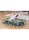My First Frame Pool Evcil Hayvan 2si 1 Arada Köpek Havuzu ve Yükseltilmiş Köpek Yatağı, 102 x 74 x 20 cm, 130 L, TriTech Çelik Çerçeve, Katlanabilir, Çizilmez, Hızlı Kurulum, Dış Mekan Evcil