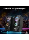 N-301 10W Masaüstü RGB Gaming Oyuncu PC 1+1 Speaker Hoparlör