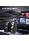 N-301 10W Masaüstü RGB Gaming Oyuncu PC 1+1 Speaker Hoparlör