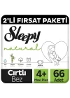 Natural 2li Fırsat Paketi Bebek Bezi 4+ Numara Maxi Plus 66 Adet