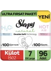 Natural Double Soft Ultra Fırsat Paketi Külot Bez 7 Numara Xxlarge 96 Adet