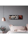 Nem ölçer Dereceli LED Duvar ve Masa Alarm Saati Kırmızı