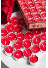 Nerox Kırmızı Yuvarlak 25’li Paket Süzen Tealight Mum 1410