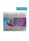 Nistabolje 3 Kutu Kulak Çöpü Pamuklu Kulak Temizleme Çubuğu