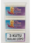 Nistabolje 3 Kutu Kulak Çöpü Pamuklu Kulak Temizleme Çubuğu