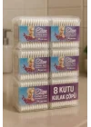 Nistabolje 8 Kutu Kulak Çöpü Pamuklu Kulak Temizleme Çubuğu