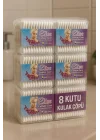 Nistabolje 8 Kutu Kulak Çöpü Pamuklu Kulak Temizleme Çubuğu