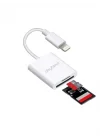 NK1022 Apple iPhone iPad Lightning To SD Camera Reader SD Micro SD Kart Okuyucu Kablo Adaptör-Beyaz