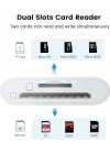 NK1022 Apple iPhone iPad Lightning To SD Camera Reader SD Micro SD Kart Okuyucu Kablo Adaptör-Beyaz