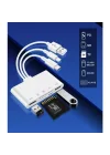 NK1032 Pro Type-C Lightning Usb-A To 2x Usb3.0 Sd Tf Pd Kart Okuyucu Çevirici Hub Adaptör