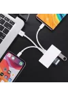 NK1032 Pro Type-C Lightning Usb-A To 2x Usb3.0 Sd Tf Pd Kart Okuyucu Çevirici Hub Adaptör