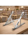 Notebook Standı 2in1 Katlanabilir Taşınabilir Folding Alüminyum Dizüstü Bilgisayar Standı Açısı Ayarlanabilir 7 Kademeli
