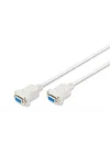 Null-Modem Kabel - D-Sub 9 zu D-Sub 9 - Buchse zu Buchse - 1.8m Anschluss-Kabel - Beige