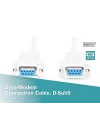Null-Modem Kabel - D-Sub 9 zu D-Sub 9 - Buchse zu Buchse - 1.8m Anschluss-Kabel - Beige