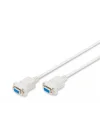 Null-Modem Kabel - D-Sub 9 zu D-Sub 9 - Buchse zu Buchse - 1.8m Anschluss-Kabel - Beige
