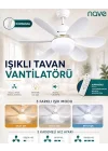 NV-TV10 IŞIKLI TAVAN VANTILATORU 6 KANAT