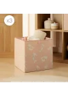 Ocean Home Textile 3lü Çocuk Odası Deniz Kızı Kutu Set 33 x 30 x 33 cm