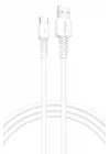 Onopo Android Xiaomi Uyumlu Type-C to USB 3.4A Hızlı Şarj ve Data Kablosu 1 Metre - Q7 | Beyaz Smart Kablo