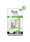 Organik Bambu Özlü Külot Bez 4Lü Paket 4 Numara Maxi 192 Adet