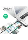 Örgülü Micro-USB & USB-A Data ve Şarj Kablosu 60146 - 1 Metre Siyah