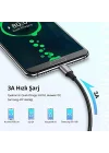 Örgülü USB Type-C Şarj ve Data Kablosu, 1.5 Metre, Siyah