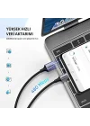 Örgülü USB Type-C Şarj ve Data Kablosu, 1.5 Metre, Siyah