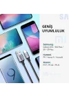 Örgülü USB Type-C Şarj ve Data Kablosu, 1.5 Metre, Siyah