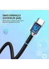 Örgülü USB Type-C Şarj ve Data Kablosu, 1.5 Metre, Siyah