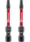 Orijinal Einhell Darbeli Bit Seti, 2 Parça, 50 mm, T15 (S2 Çelik, Torsiyon Bölgesi, Verimli Güç Aktarımı, Kırmızı Renk Halkası, E 6.3 Sap) - 49131230