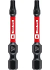 Orijinal Einhell Darbeli Bit Seti, 2 Parça, 50 mm, T20 (S2 Çelik, Torsiyon Bölgesi, Verimli Güç Aktarımı, Kırmızı Renk Halkası, E 6.3 Sap) - 49131240