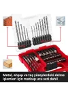 Orijinal Einhell L-CASE 40 parçalı uç ve matkap seti (25 mm uçlar, hızlı değiştirilebilir uç tutucu, lokma anahtar, havşa, metal, beton ve ahşap matkap uçları, saklama kutusu dahil) - 49109053