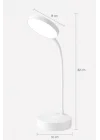 Orret Home Şarjlı Dokunmatik Akrobat Masa Lambası – 12 LEDli Katlanabilir Kitap Okuma ve Çalışma Işığı, Beyaz Işık, Işıldak Modlu Taşınabilir Masa Üstü Lamba-Kitap Okuma Işığı