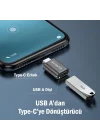 OTG Akıllı Giriş USB 3.0 to Type-C Dönüştürücü Adaptör Çevirici 5Gbps, iPhone 16, Pro, Pro Max, M2, M3, M4 MacBook Pro, Air, iPad Pro ve Galaxy S25, S24, S23 ve Tabletler ile Uyumlu