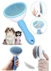 Otomatik Temizlenen Kedi Köpek Tarağı (Mavi)
