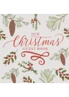 Our Christmas Guest Book: Perfect Bound Soft Cover, Christmas Script Lettering, 8.5” x 8.5”, 40 Question Pages for Guests to Journal