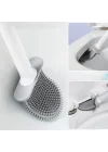 Oval Slikon Klozet Fırçası Beyaz