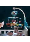 Oyuncak Pilli Işıklı Müzikli Projektörlü Kumandalı Sabitlemeli Dönence Çıngıraklı Dişlikli Bebek Yatıştırıcı Zaman Ayarlı (mavi)